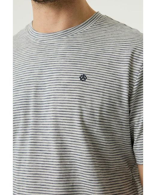 Pilot T-shirt Gestreept in het Gray voor heren