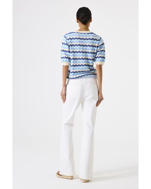 Garcia Trui Met Print in het Blue