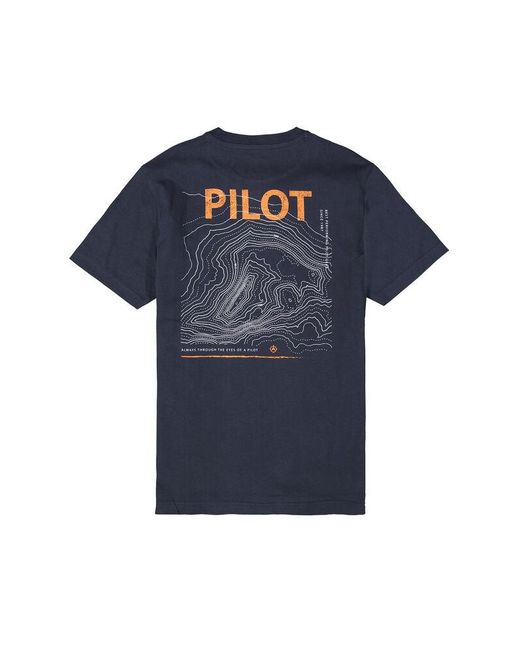 Pilot T-shirt Donker in het Blue voor heren