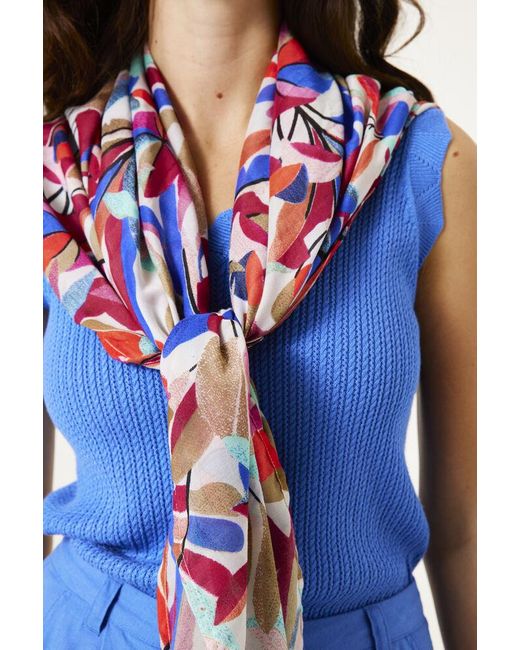 Garcia Sjaal Met Print in het Blue