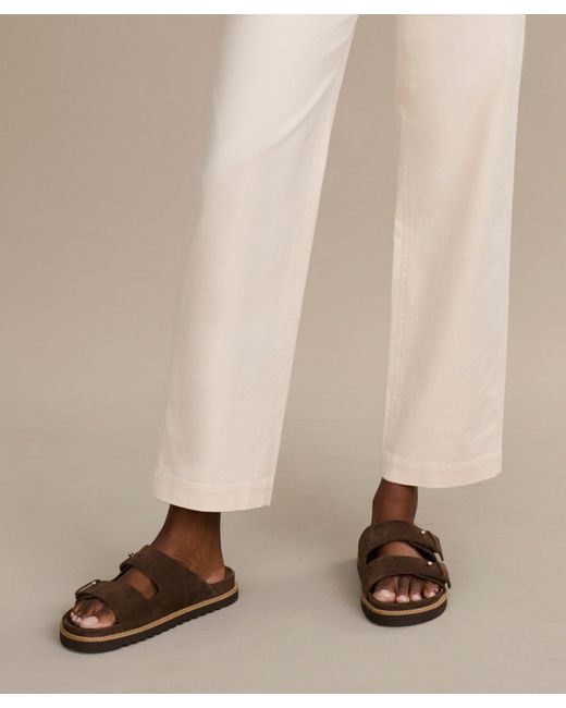 Jenni Kayne Brown Suede Hutton Slide Sandal