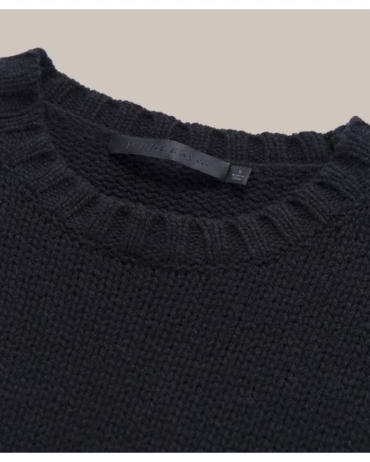 Jenni Kayne Black Cashmere Amelia Crewneck Top