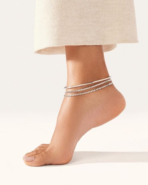 Jenny Bird Natural Textured Anklet Stack