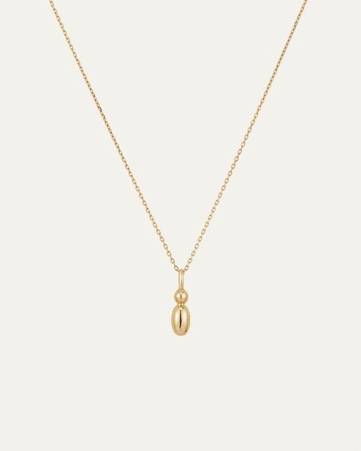 Jenny Bird Natural 14k Gold Bubble Letter Necklace - I