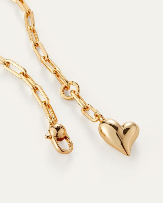 Jenny Bird Metallic Puffy Heart Necklace