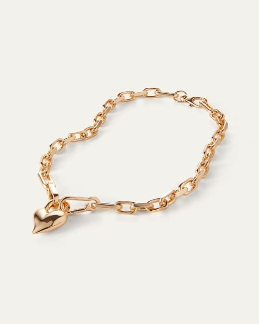 Jenny Bird Metallic Padlock Heart Pendant Necklace