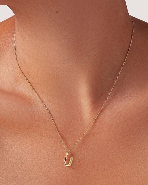 Jenny Bird Natural Monogram Necklace - U