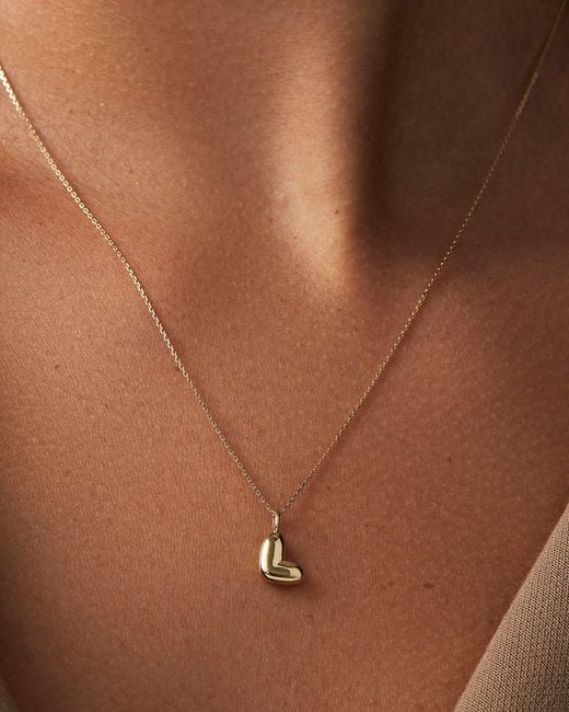 Jenny Bird Natural 14k Gold Bubble Letter Necklace - L