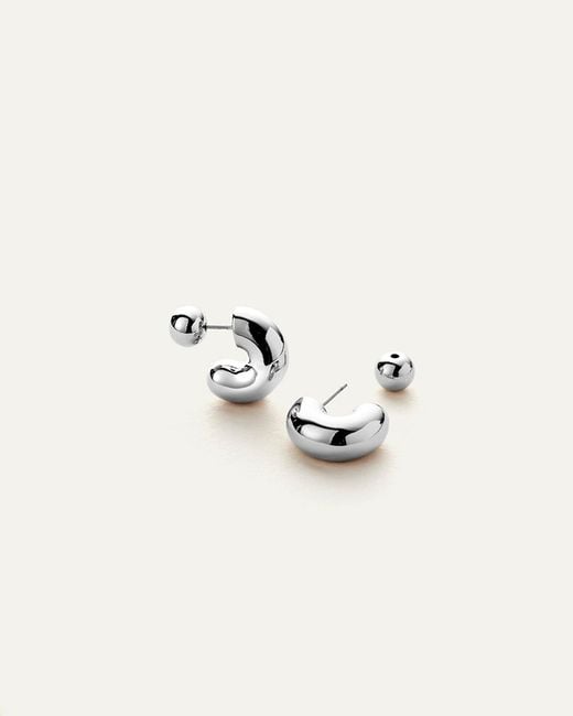 Jenny Bird White Tome Hoops - Small