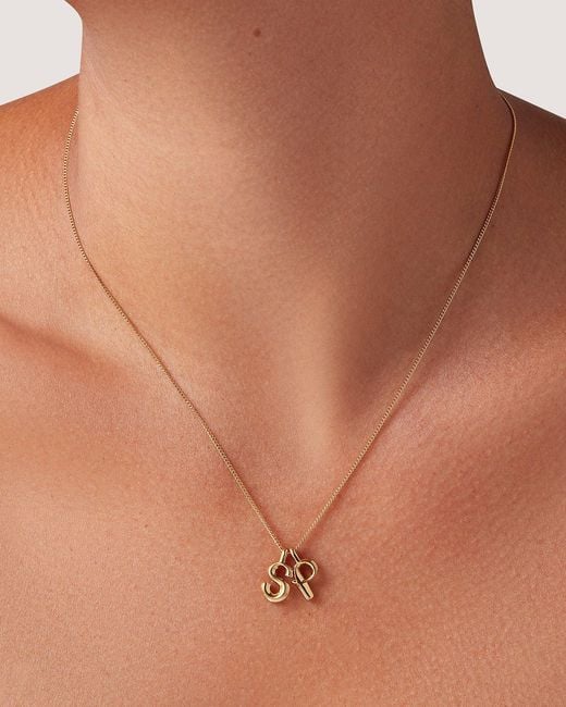Jenny Bird White Monogram Necklace - P