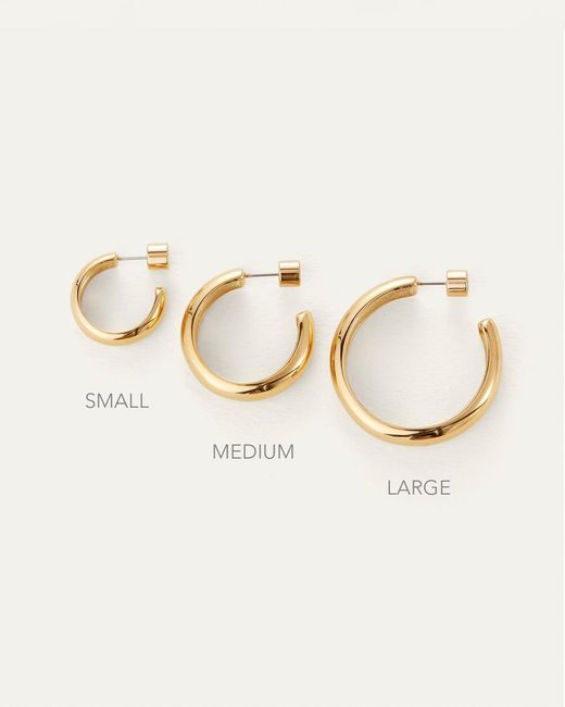 Jenny Bird Metallic Staple Hoop Earrings - Large
