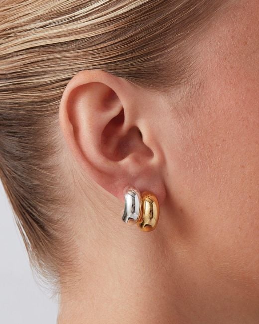 Jenny Bird Metallic Tome Hoops - Small
