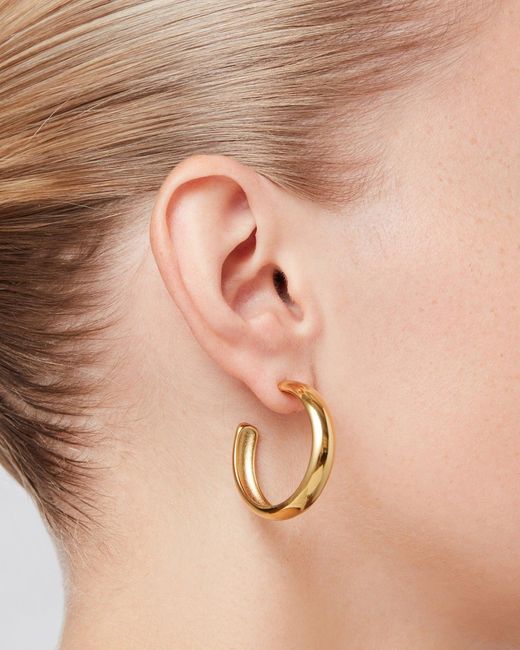 Jenny Bird Metallic Staple Hoop Earrings - Large