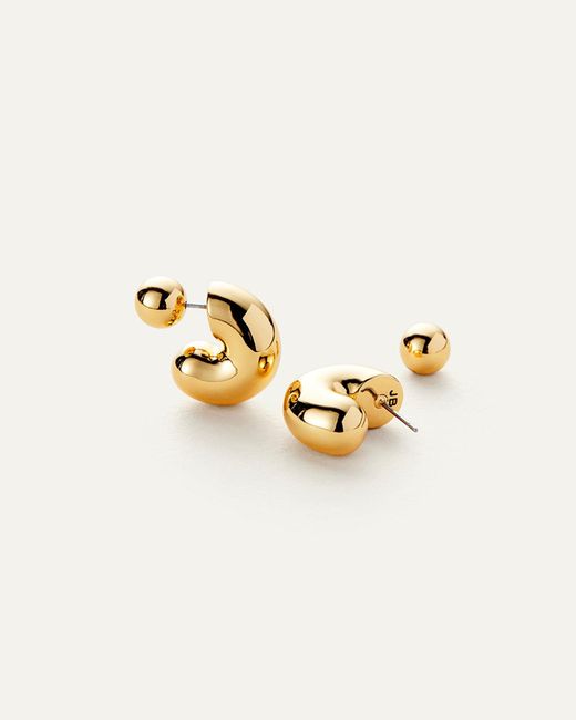Jenny Bird Metallic Tome Hoops - Medium