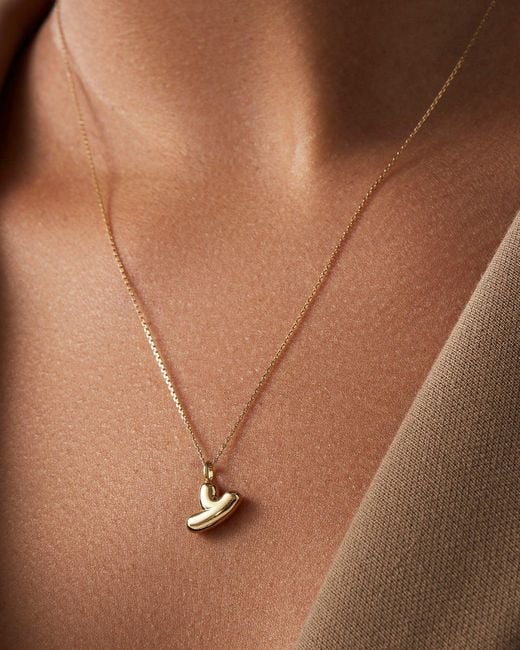 Jenny Bird White 14k Gold Bubble Letter Necklace - Y