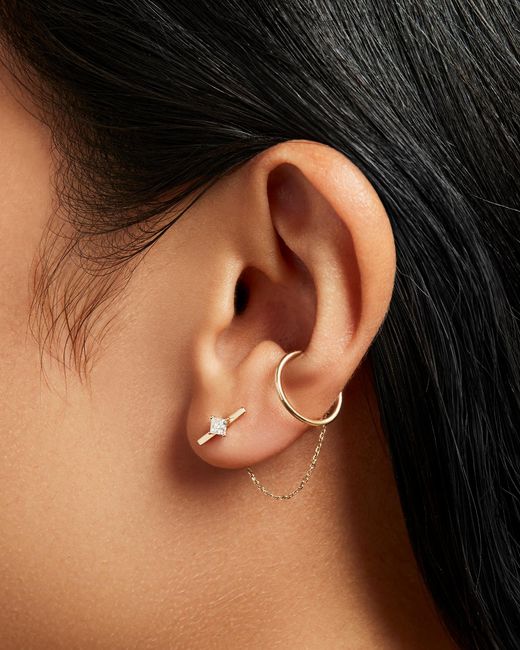 Jenny Bird Natural 14k Gold Ear Cuff With Chain