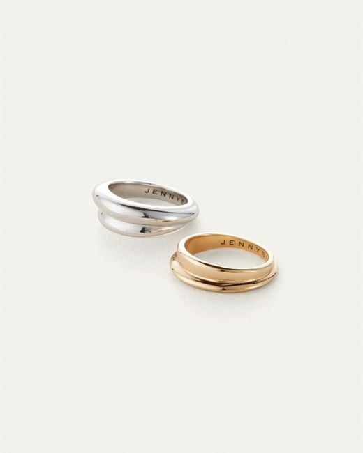 Jenny Bird White Lennon Ring Set