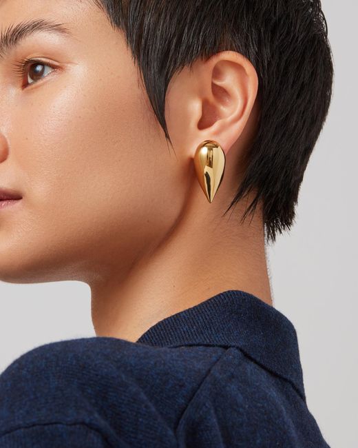 Jenny Bird Metallic Art Heart Puff Earrings
