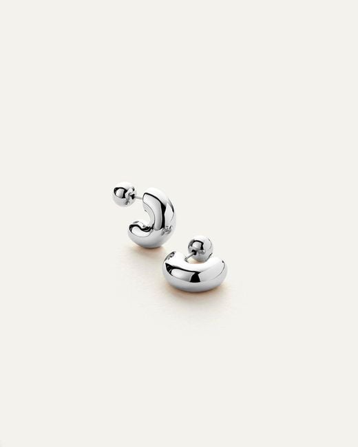 Jenny Bird White Tome Hoops - Small