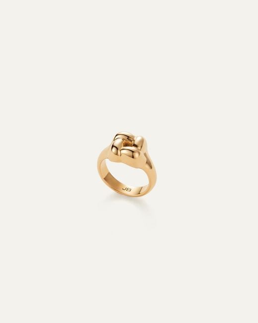 Jenny Bird White Woven Square Signet Ring