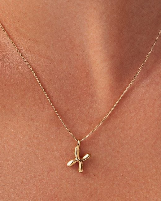 Jenny Bird Natural Monogram Necklace - X