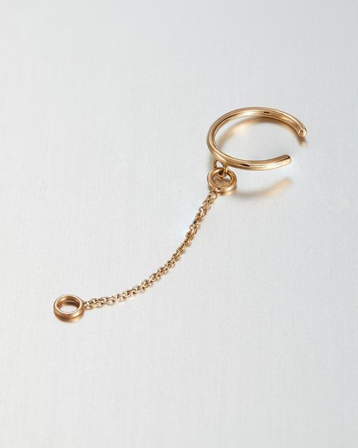 Jenny Bird Natural 14k Gold Ear Cuff With Chain