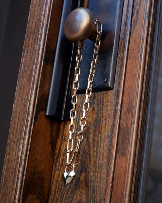 Jenny Bird Metallic Padlock Heart Pendant Necklace