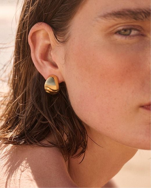 Jenny Bird Metallic Nelle Hoop Earrings