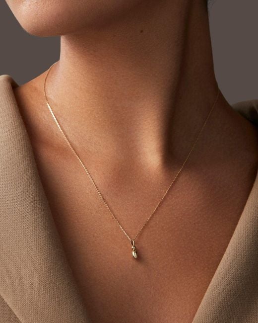 Jenny Bird Natural 14k Gold Bubble Letter Necklace - I