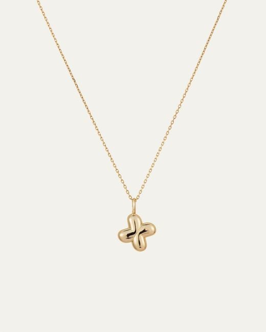 Jenny Bird White 14k Gold Bubble Letter Necklace - X