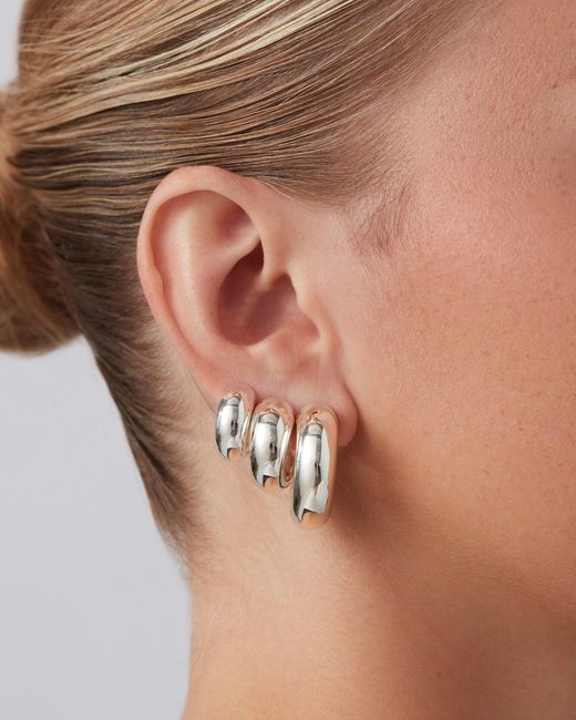Jenny Bird White Tome Hoops - Small