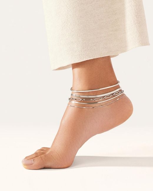 Jenny Bird Multicolor Statement Anklet Stack