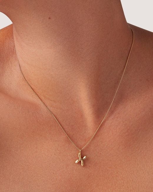 Jenny Bird Natural Monogram Necklace - X
