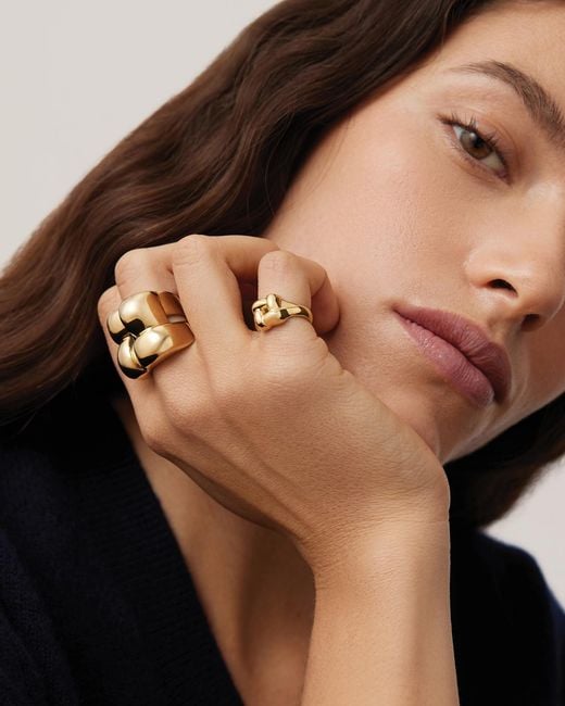 Jenny Bird White Woven Square Signet Ring