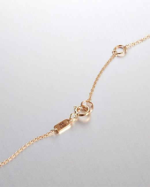 Jenny Bird White 14k Princess Cut Double Diamond Pendant Necklace