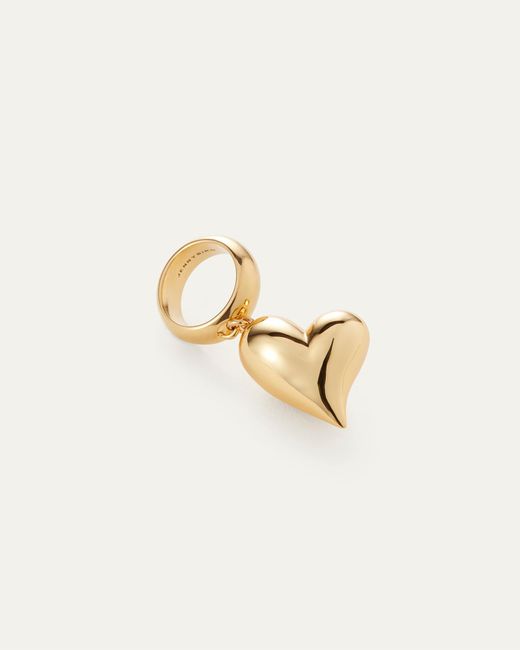 Jenny Bird White Art Heart Ring