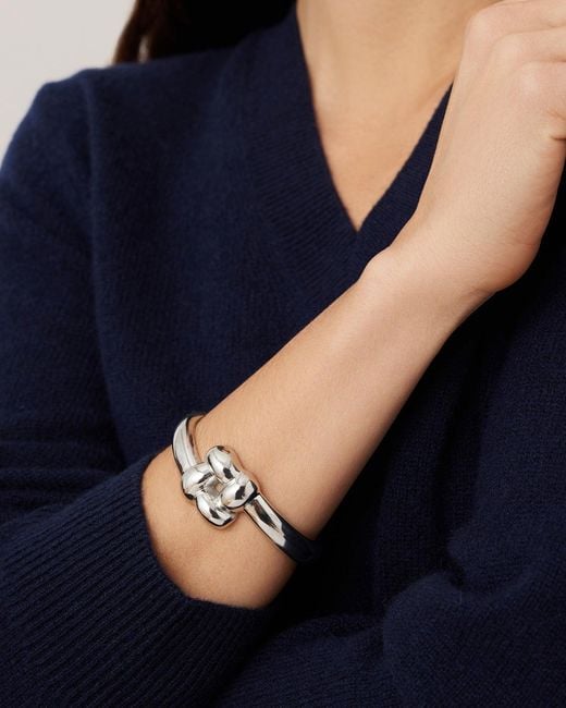 Jenny Bird White Woven Square Bangle