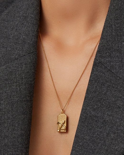 Jenny Bird Metallic The Sagittarius Zodiac Pendant Necklace