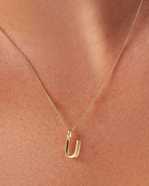 Jenny Bird Natural Monogram Necklace - U