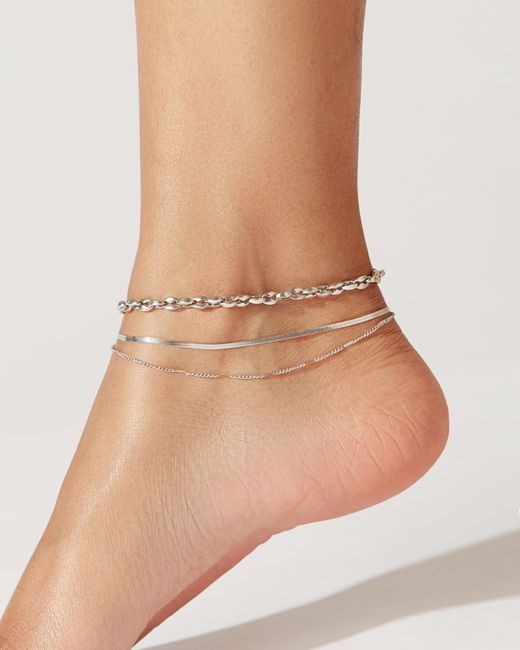 Jenny Bird Metallic The Surefire Anklet Stack