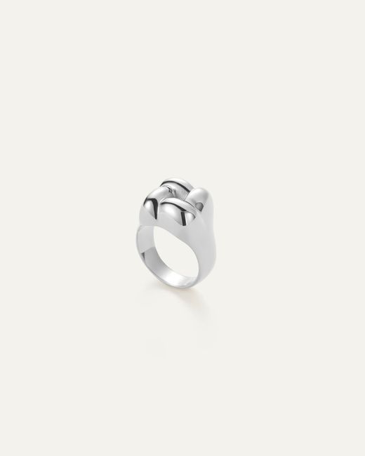 Jenny Bird White Woven Square Ring