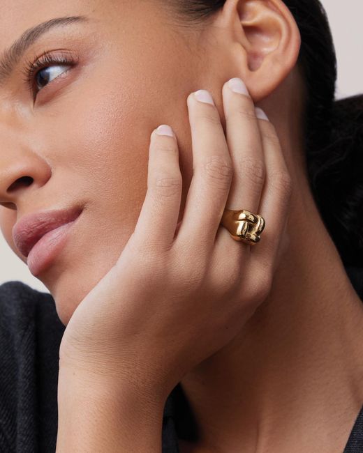 Jenny Bird White Woven Square Ring