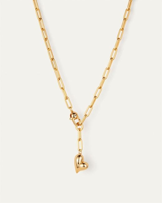 Jenny Bird Metallic Puffy Heart Necklace