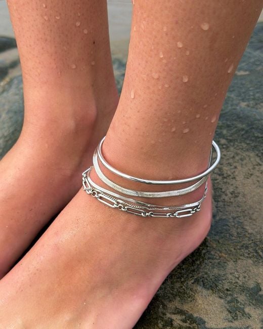 Jenny Bird Multicolor Statement Anklet Stack