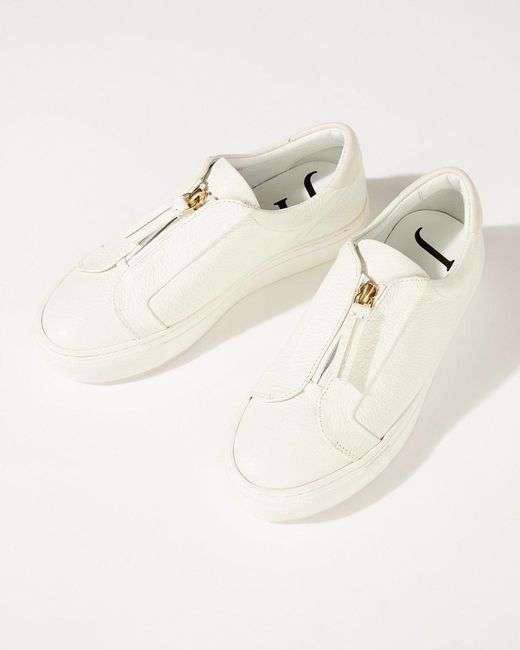 15 Jigsaw Ladies White Trainers Pics