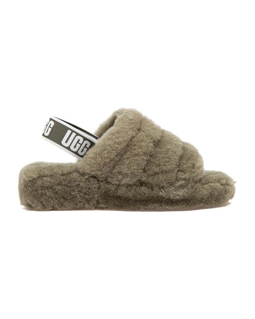 olive green ugg slides