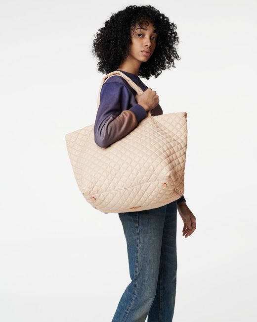 MZ Wallace Large Metro Tote Deluxe Sesame in Natural