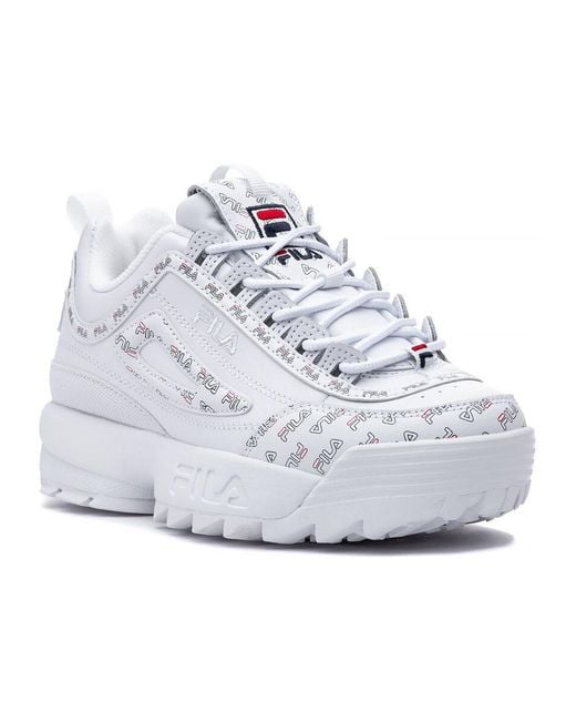 Fila Leather Disruptor Ii Multi Flag Sneaker White - Lyst