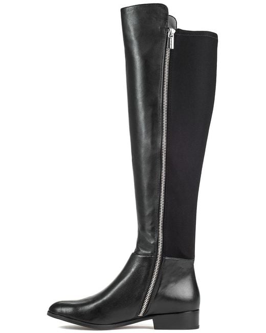 Lyst - Michael Michael Kors Bromley Flat Tall Boot Black Leather in Black