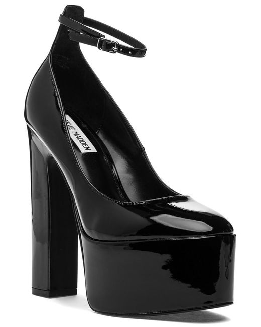 Steve Madden Leather Skyrise Pump Black Patent Lyst